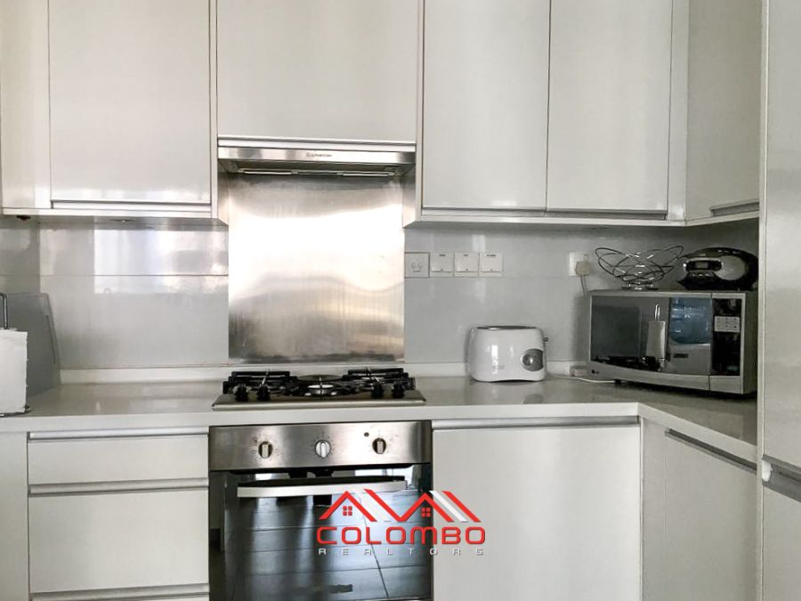 Modern Pantry Kitchen of Emperor Residencies 3 Bedroom Sea View Furnished Luxury Apartment for SALE in Colombo 3 by Colombo Realtors