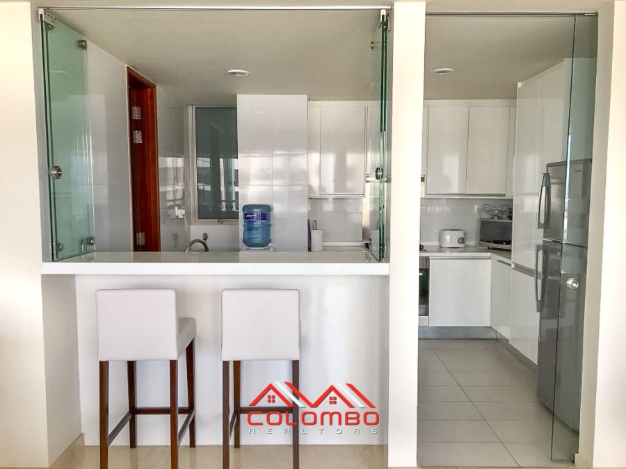 Modern Kitchen of Emperor Residencies 3 Bedroom Sea View Furnished Luxury Apartment for SALE in Colombo 3 by Colombo Realtors