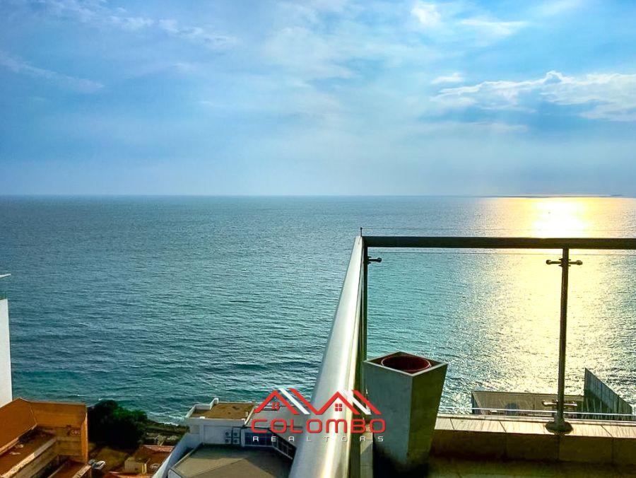 Beautiful Ocean View from Balcony of Emperor Residencies 3 Bedroom Sea View Furnished Luxury Apartment for SALE in Colombo 3 by Colombo Realtors