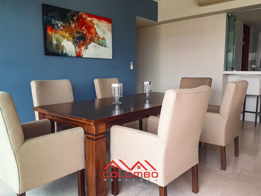 Modern Dining Area of Emperor Residencies 3 Bedroom Sea View Furnished Luxury Apartment for SALE in Colombo 3 by Colombo Realtors