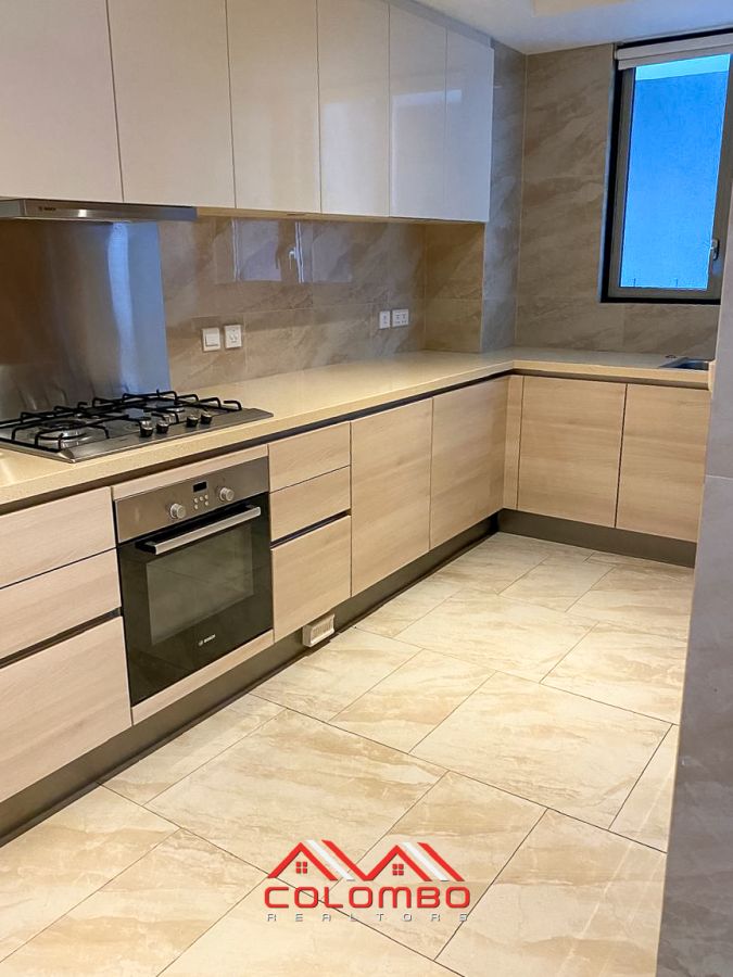 Modern Kitchen with Stove of Shangri-La One Galle Face Residence East Tower Apartment for Rent or Lease in Colombo 2 by Colombo Realtors
