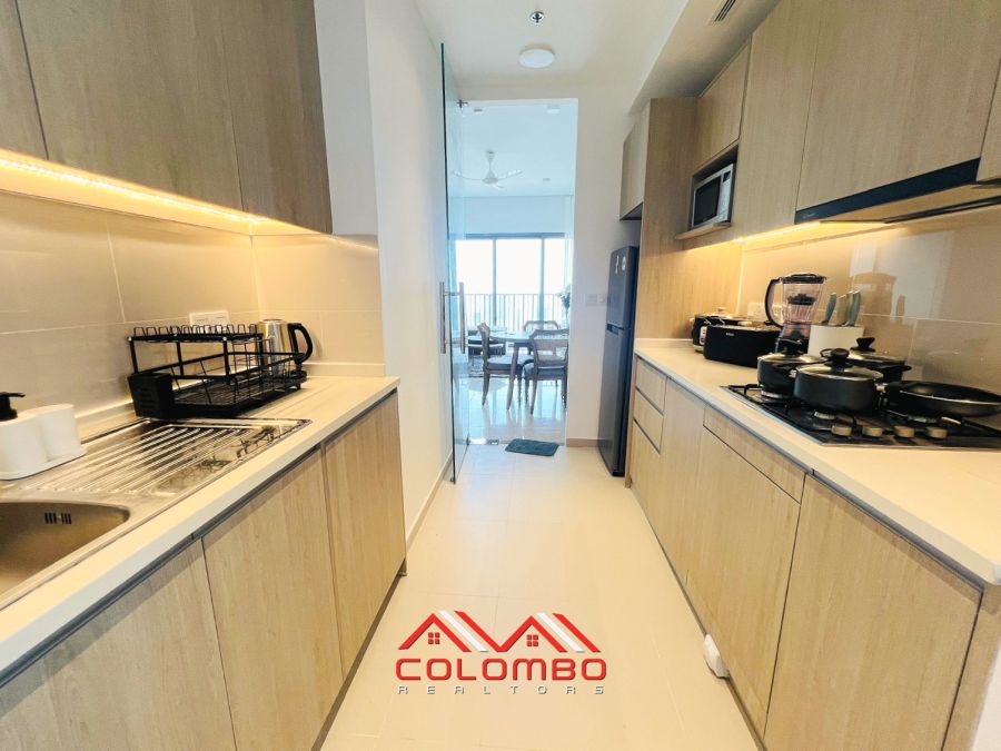 Modern Kitchen Pantry of Tri-Zen Tower 1 Apartment for Rent or Lease in Colombo 2 by Colombo Realtors