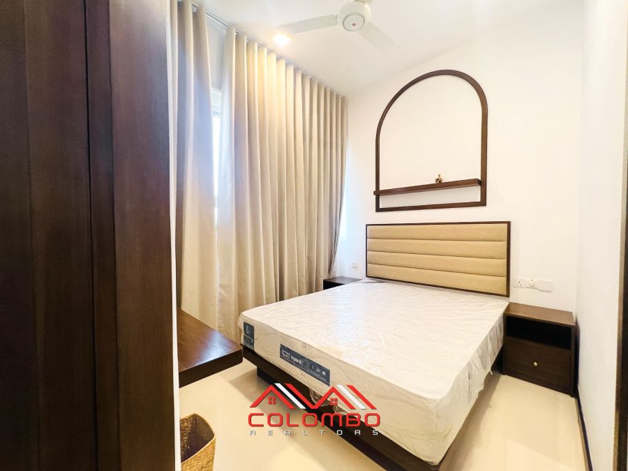 Furnished Bedroom of Tri-Zen Tower 3 Type C5 Apartment for Rent or Lease in Colombo 2 by Colombo Realtors