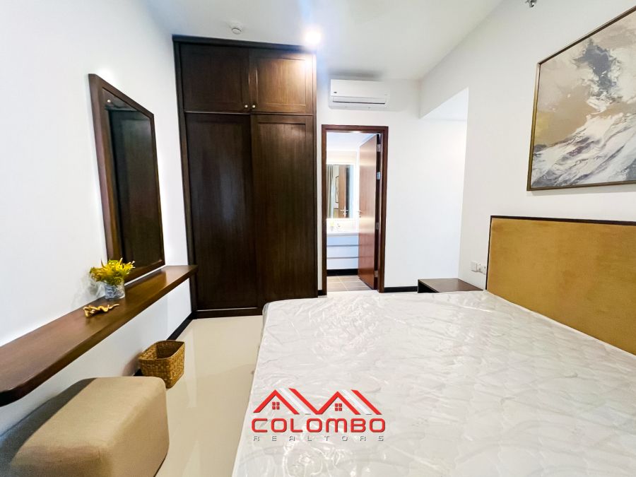 Furnished Bedroom of Tri-Zen Tower 3 Type C5 Apartment for Rent or Lease in Colombo 2 by Colombo Realtors