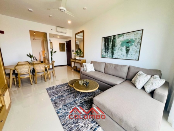 Fully Furnished Living Room of Tri-Zen Tower 1 Apartment for Rent or Lease in Colombo 2 by Colombo Realtors